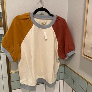 NWT Madewell puff sleeved sweatshirt